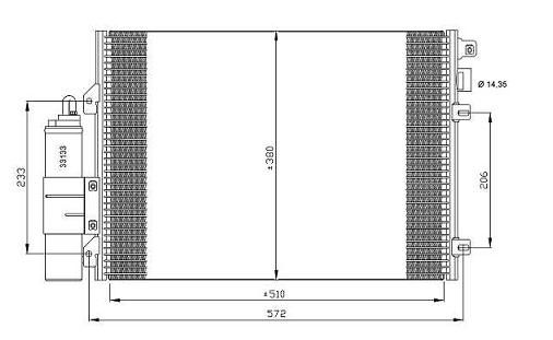 Condenseur de climatisation 1.4L - 1.6L - 1.6L16v