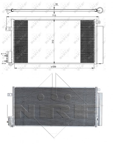Condenseur de climatisation 1.6L JTDM - 2.0L JTDM