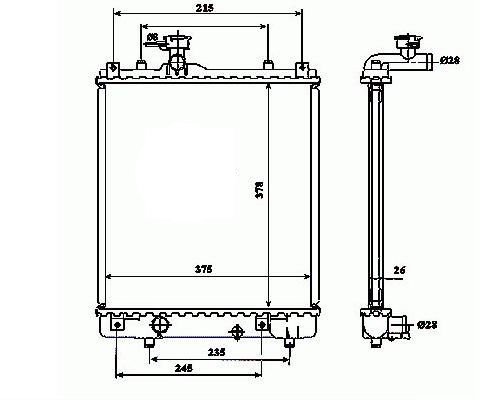 Radiateur 1.0L 12v - 1.2L 16v