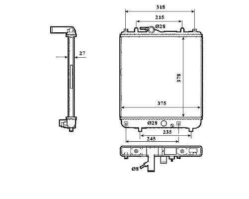 Radiateur 1.0L - 1.0L 12v - 1.2L 16v