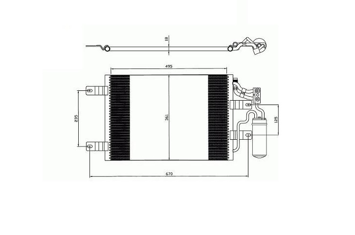 Condenseur de climatisation 1,6L turbo - 1,3L CDTI - 1,7L CDTI