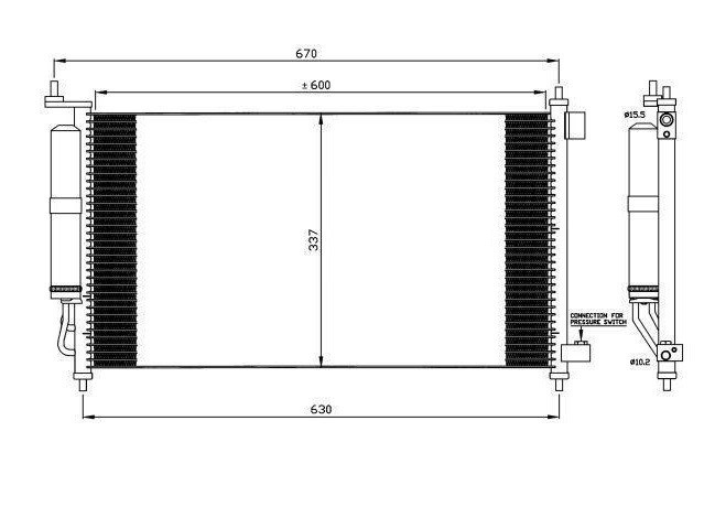 Condenseur de climatisation 1.4L - 1.6L