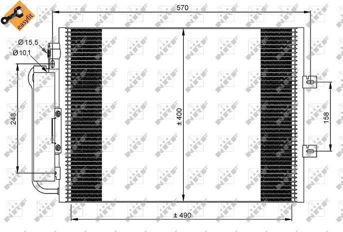 Condenseur de climatisation 1.2L - 1.2L 16v