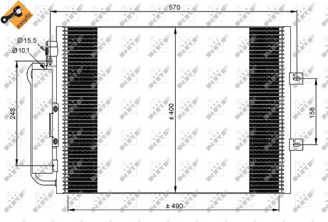 Condenseur de climatisation 1.2L - 1.2L 16v