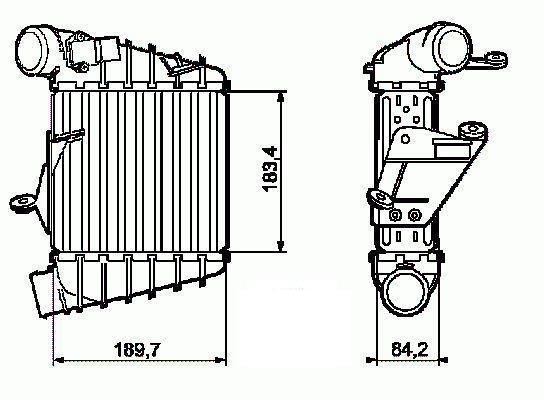 Refroidisseur échangeur air turbo 1.4L TDI - 1.9L TDI