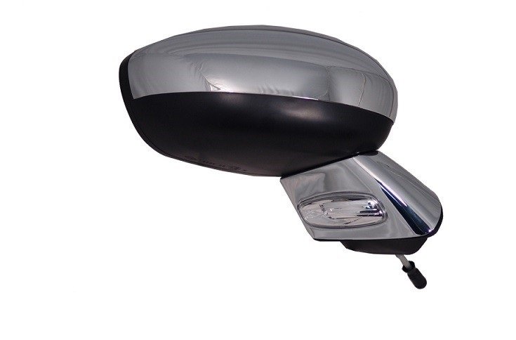 Rétroviseur droit électrique + feu + sonde +  support et coque chrome