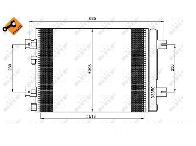 Condenseur de climatisation 1.2L 16v - 1.4L - 1.6L - 1.5L dCi
