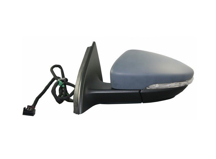 Rétroviseur gauche électrique, asphérique, chauffant, apprêté, avec feu clignotant (6 broches)