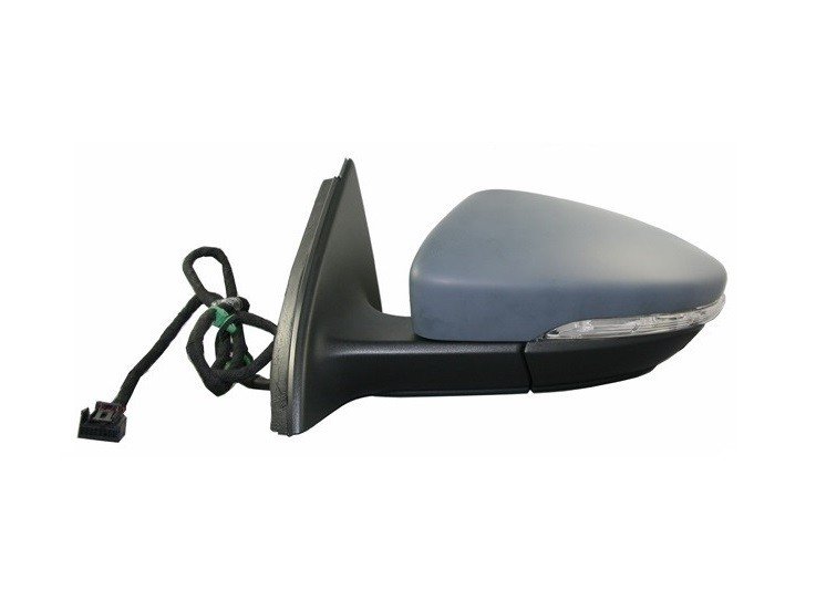 Rétroviseur gauche électrique, asphérique, chauffant, rabattable, apprêté, avec feu clignotant (8 broches)