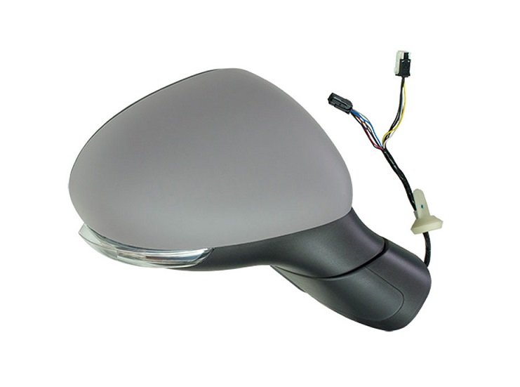 Rétroviseur droit électrique, convexe, chauffant, rabattable, apprêté, avec feu clignotant, sonde (4 et 6 broches)