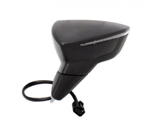Rétroviseur gauche électrique, convexe, chauffant, avec feu clignotant (6 broches)
