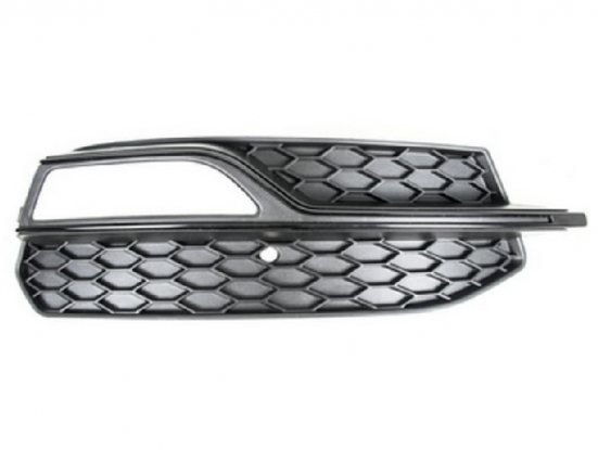 Grille droite pare-chocs avant noire avec moulure + trous antibrouillard [S-line]