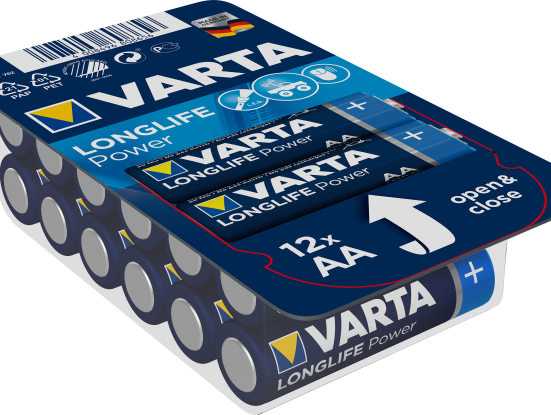 Paquet de 12 piles Varta LR06 AA Longlife