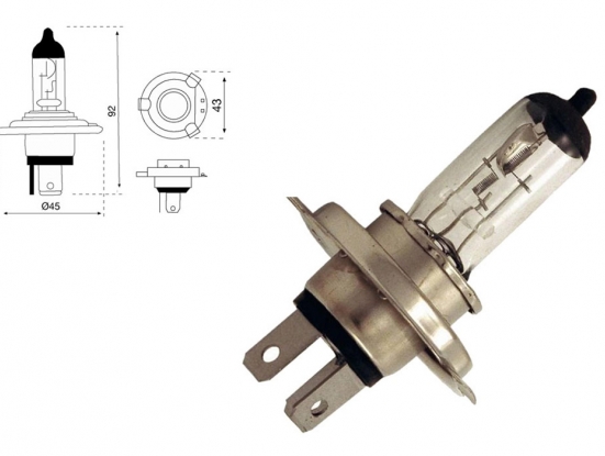Lampe H4 12V 60/55W (blister 1 pc.)