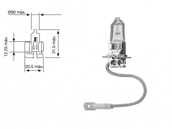 Lampe H3 12V 55W (blister 1 pc.)