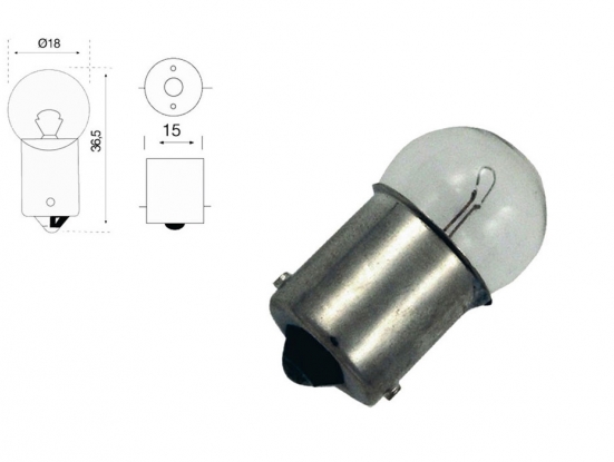 Lot de 10 ampoules R5W 12V (blister)