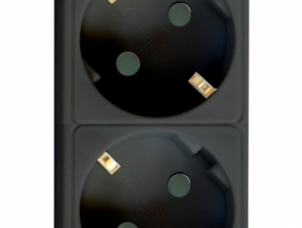 Multiprises 1,5 m avec 5 prises et interrupteur noir