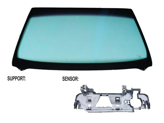 Pare-brise teinté vert athermique + capteur et caméra