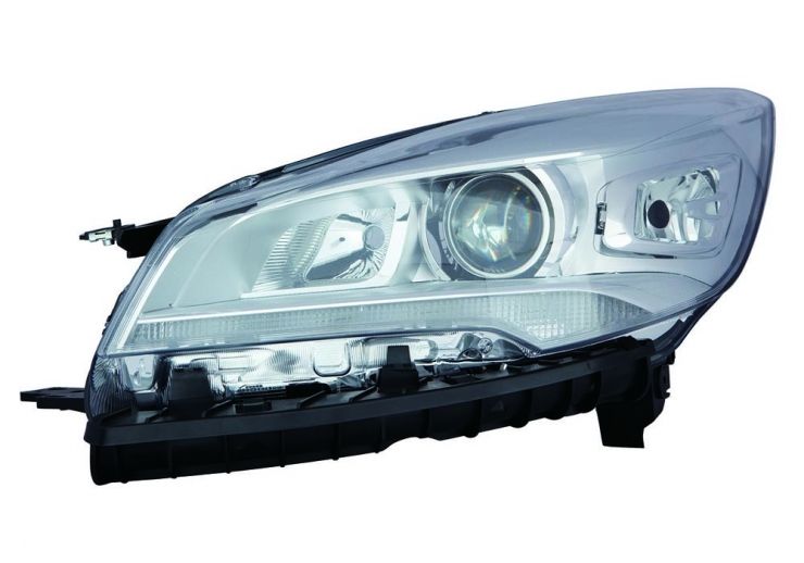 Phare électrique gauche chromé avec moteur LED