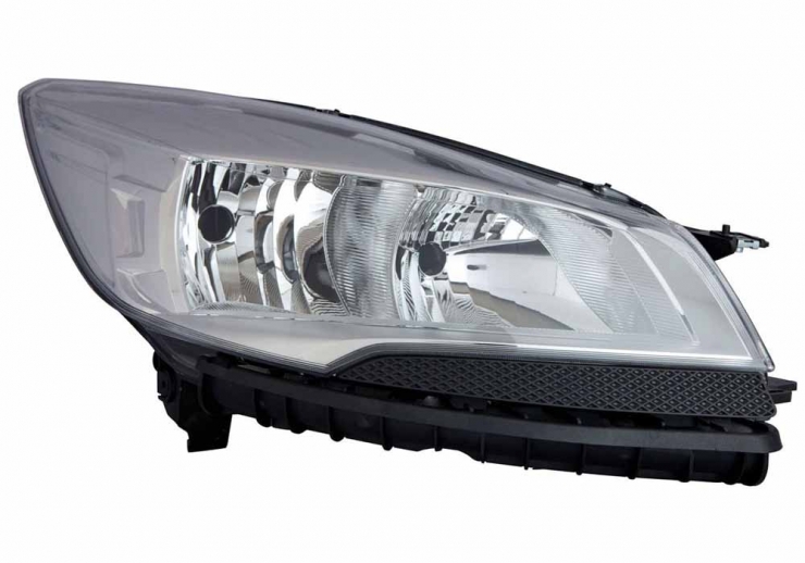 Phare électrique ou manuel droit avec moteur et feu de jour H7 + H15