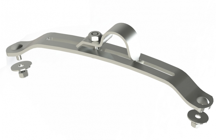 Pack 4 fixations de pare-boue réglables Ø42 (L=343)