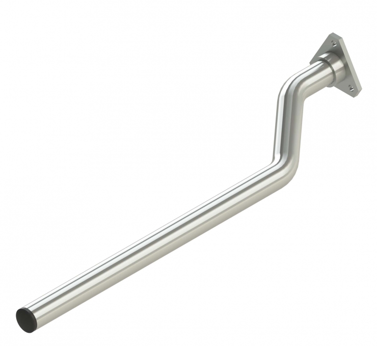 Support de pare-boue courbé 750 x Ø42