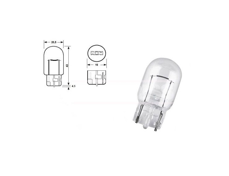 BOÎTE 10 AMPOULES 12V W21W 