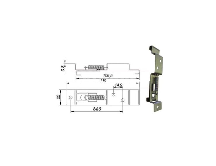 PACK 10PCS SUPPORT PLAQUE D IM MATRICULATION INOX A-RESSORT