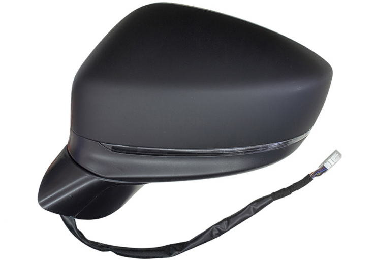 Rétroviseur électrique gauche, asphérique, chauffant, rabattable, avec feu clignotant LED (8 broches)