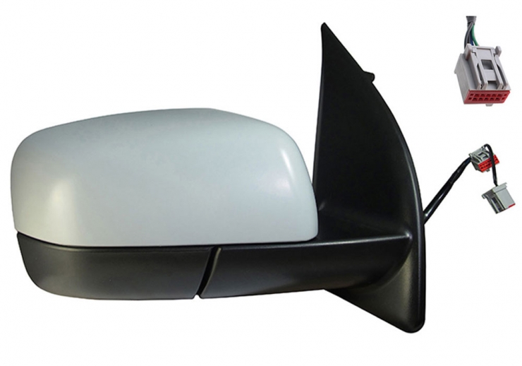 Rétroviseur électrique droit, convexe, chauffant, apprêté (5 broches)