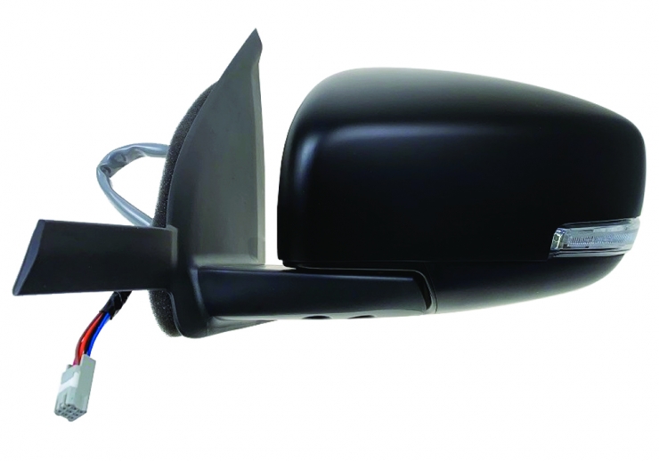 Rétroviseur électrique gauche, convexe, apprêté, rabattable, LED, avec feu clignotant