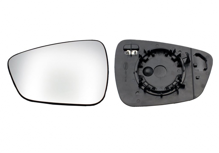 Glace + support pour rétroviseur gauche, convexe, chauffant