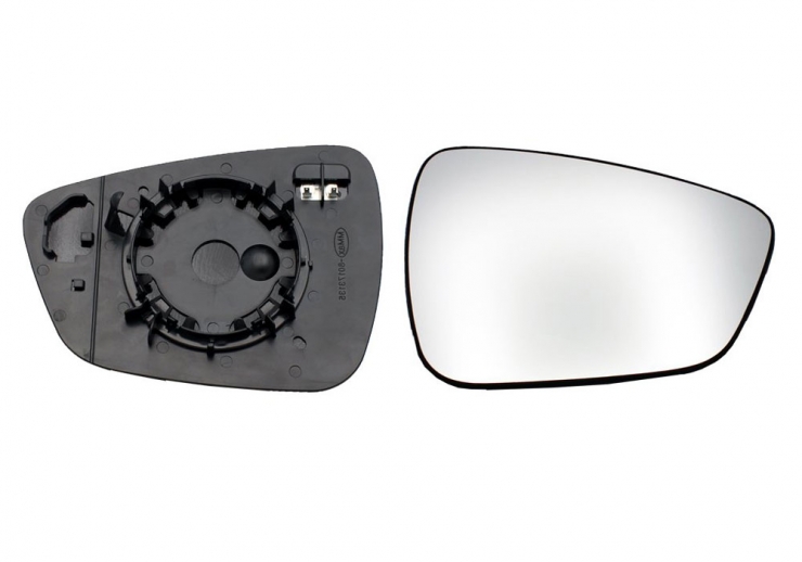 Glace + support rétroviseur droit, convexe, chauffant