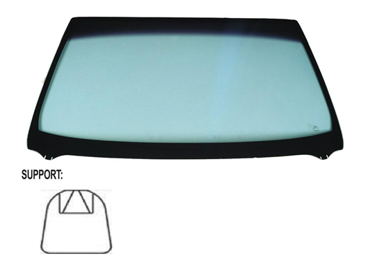 Pare-brise vert flou bleu