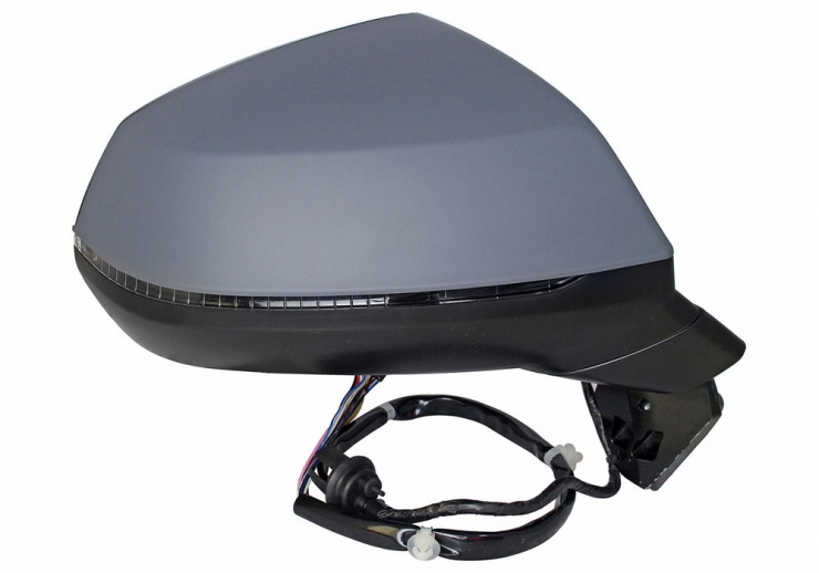 Rétroviseur électrique droit, convexe, chauffant, apprêté, rabattable, avec feu clignotant, mémoire (15 broches)