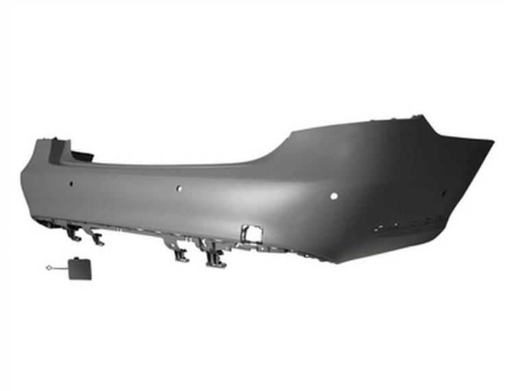 Pare-chocs arrière apprêté, trous moulure, trous pour capteurs