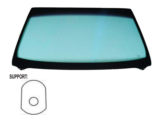 Pare-brise vert flou bleu