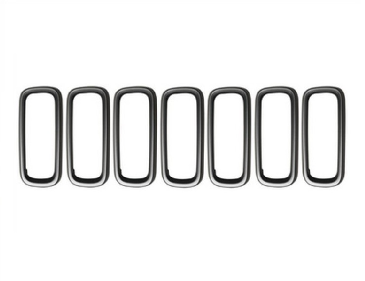 Moulure de grille, argent (7 pièces)