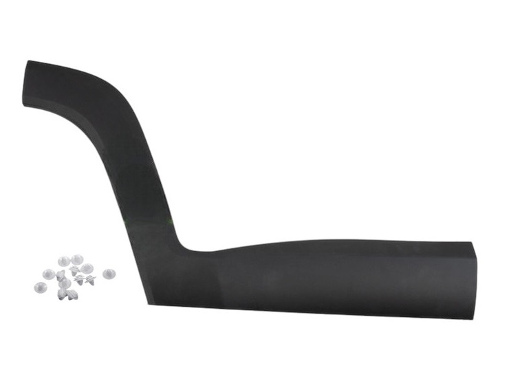 Moulure porte arrière droite, noire, clips et autocollant