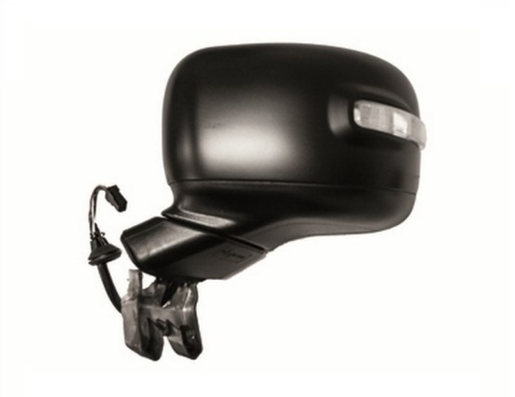 Rétroviseur électrique gauche, noir, chauffant, avec feu clignotant, asphérique (6 broches)