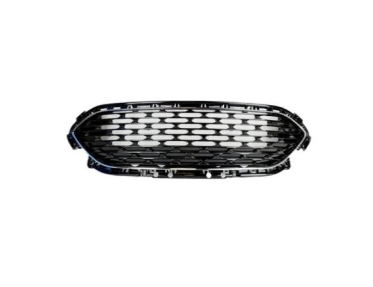 Grille noire brillante, moulure chromé