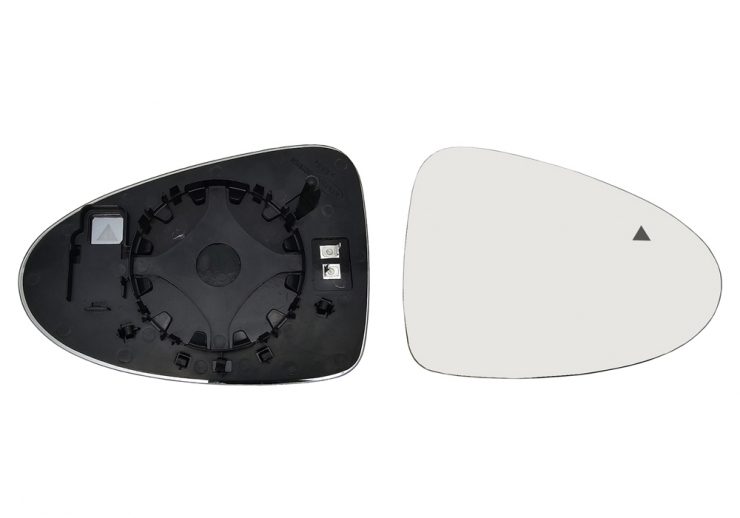 Glace + support rétroviseur droit convexe, chauffant, side