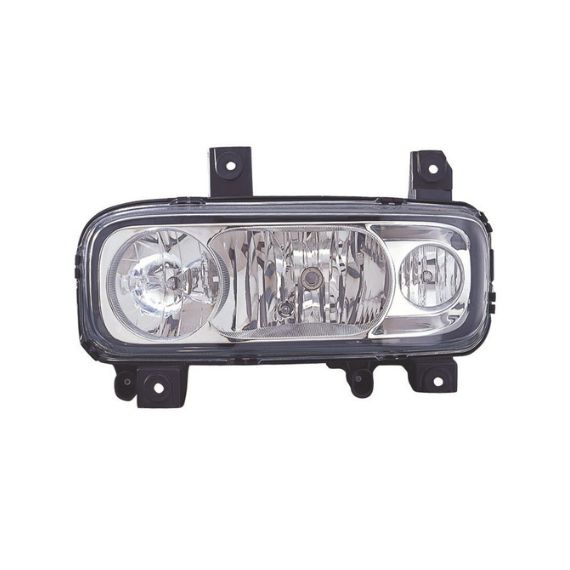 Phare électrique gauche, avec feu antibrouillard avant, H1+H1+H7