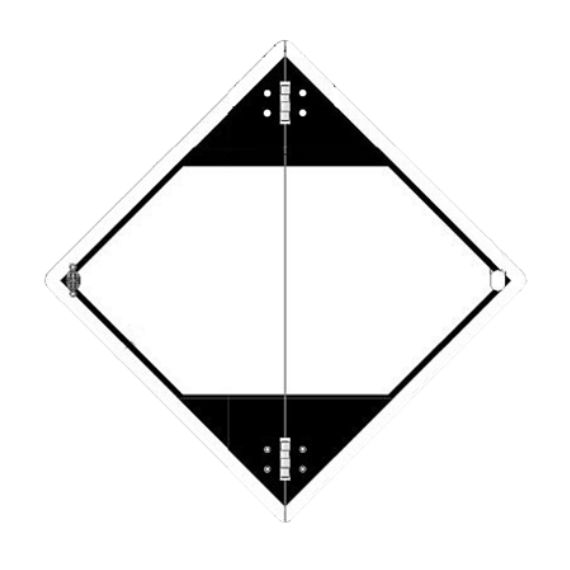 PANNEAU DE SIGNALISATION ADR 300 x 300 EN ALUMINIUM