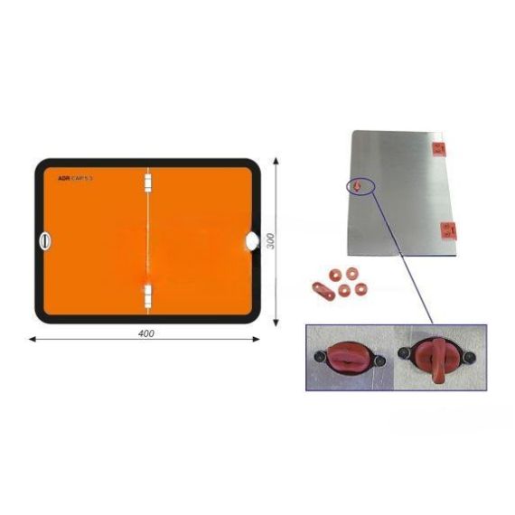 PLAQUE MARCHANDISE DANGEREUSE 400X300 PLIÉ VERTICALEMENT