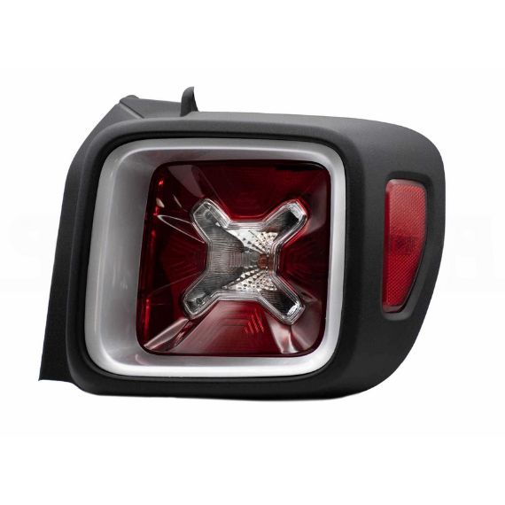 Feu arrière droit, moulure noir/argenté