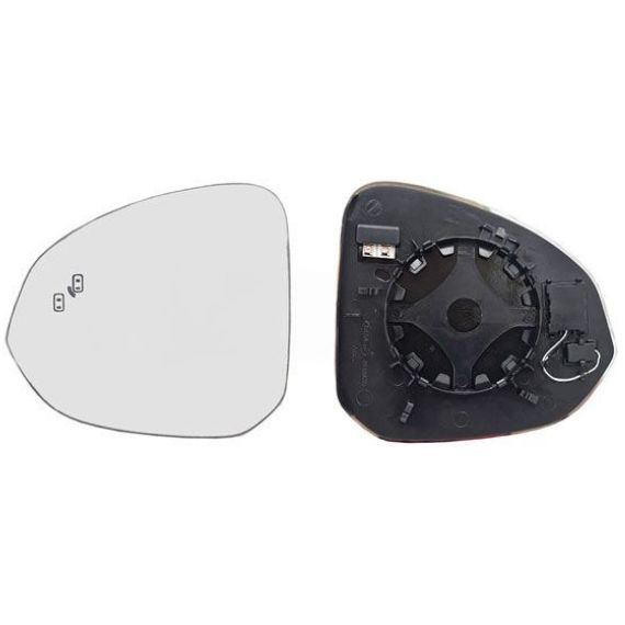 Glace + support rétroviseur gauche convexe, chauffant, side