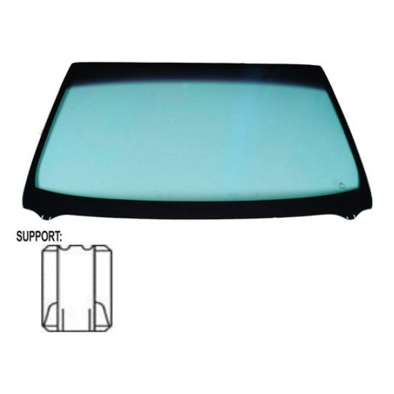 Pare-brise teinté vert serigraphié