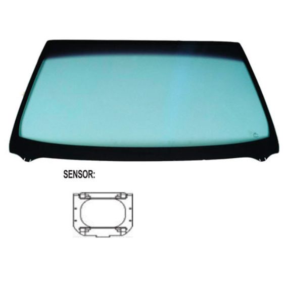 Pare-brise teinté vert, capteur