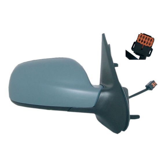 Rétroviseur droit électrique, chauffant, convexe, verre bleu, appreté, sonde (Depuis 2003)